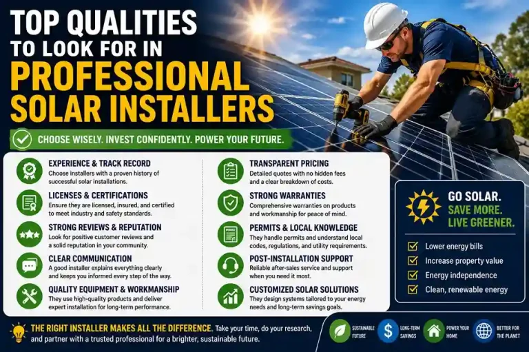 Top Qualities to Look for in Professional Solar Installers
