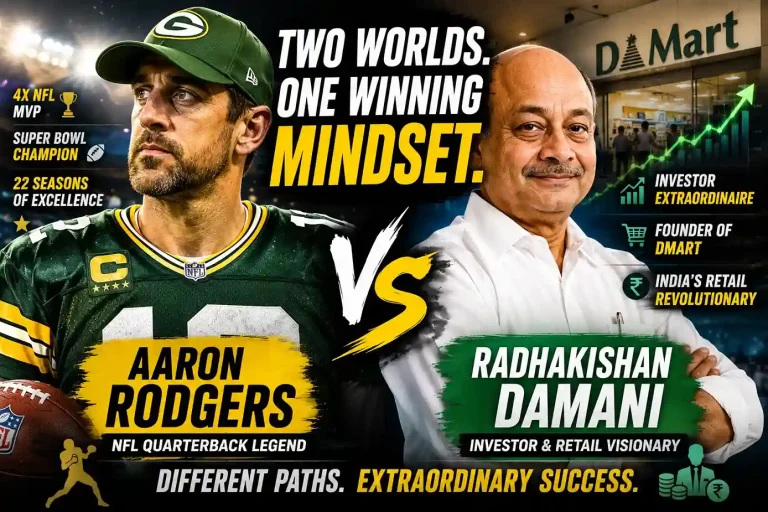 Aaron Rodgers and Radhakishan Damani