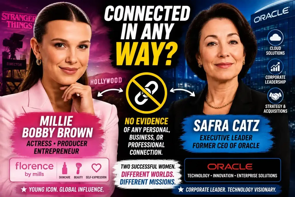 Millie Bobby Brown and Safra Catz
